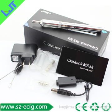 Health Rechargeable E Cigarette for Both Dry Herb and Wax Oil Cloutank M3 Electronic Cigarette Starter Kit